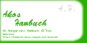 akos hambuch business card